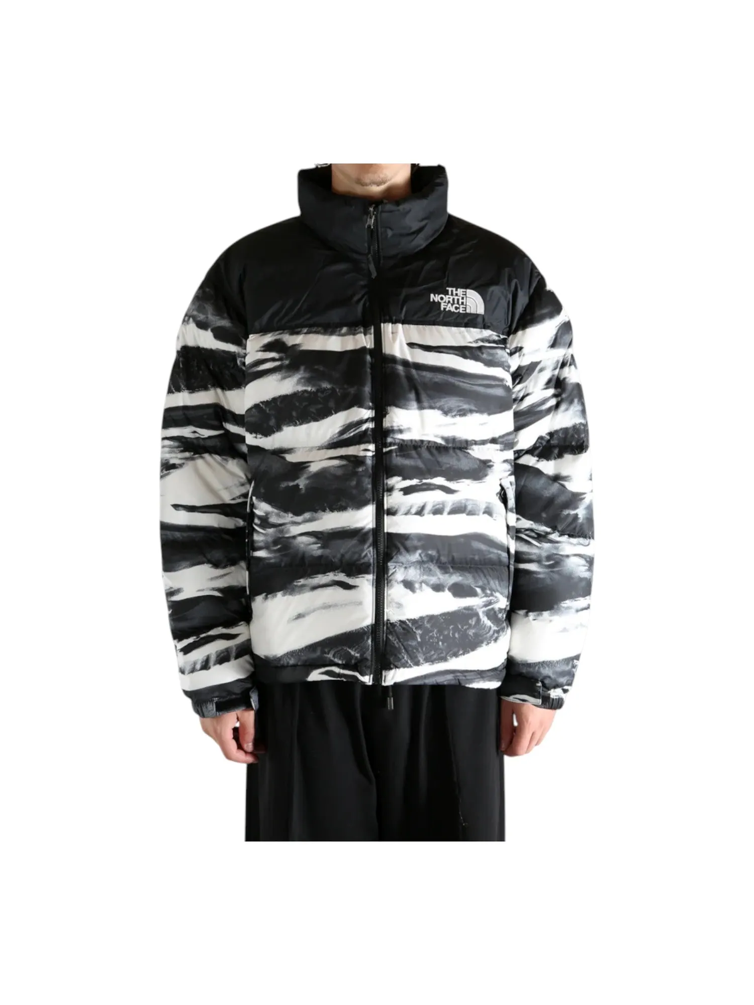 Куртка The North Face 1996 Retro Nuptse Jacket 'TNF Black Edge Of Light Print TNF Black' — изображение 3 из 4