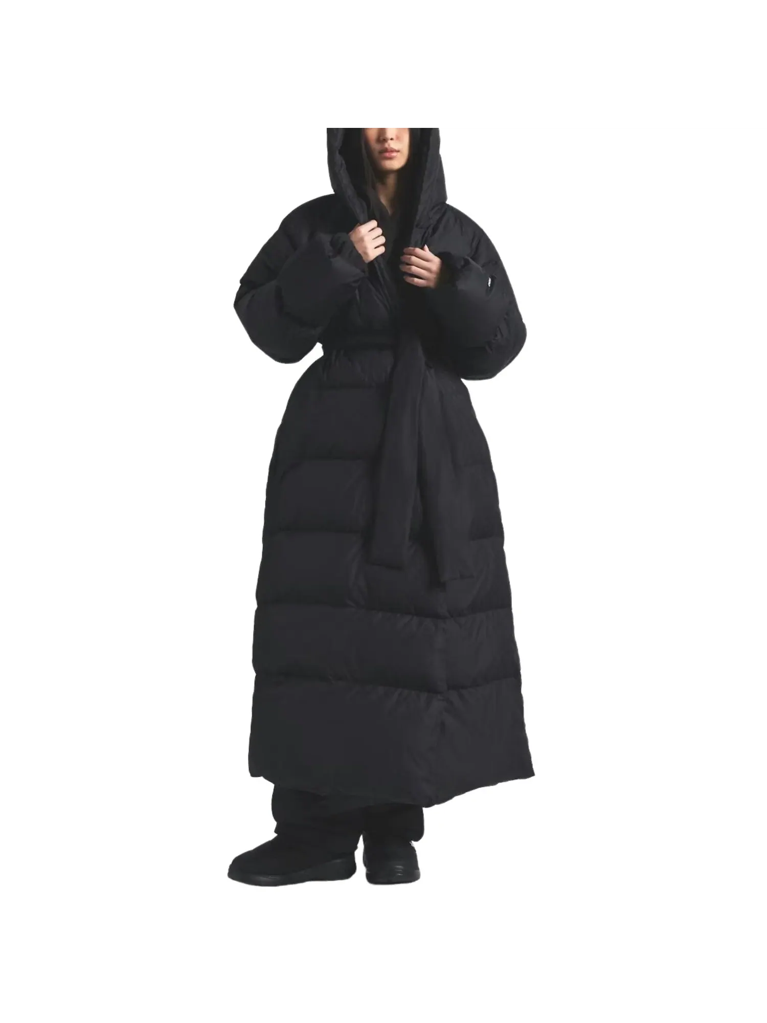 (WMNS) Парка-накидка The North Face x SKIMS FW25 Nuptse 'Onyx' — изображение 3 из 4, оникс