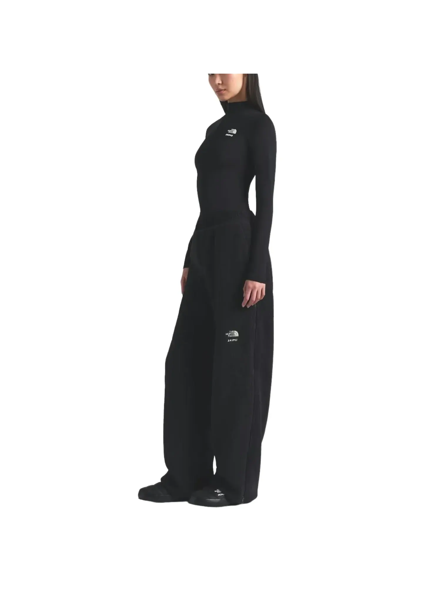 Штаны The North Face x SKIMS FW25 1995 Denali Fleece Straight Leg Pant 'Onyx' — изображение 2 из 4, черный