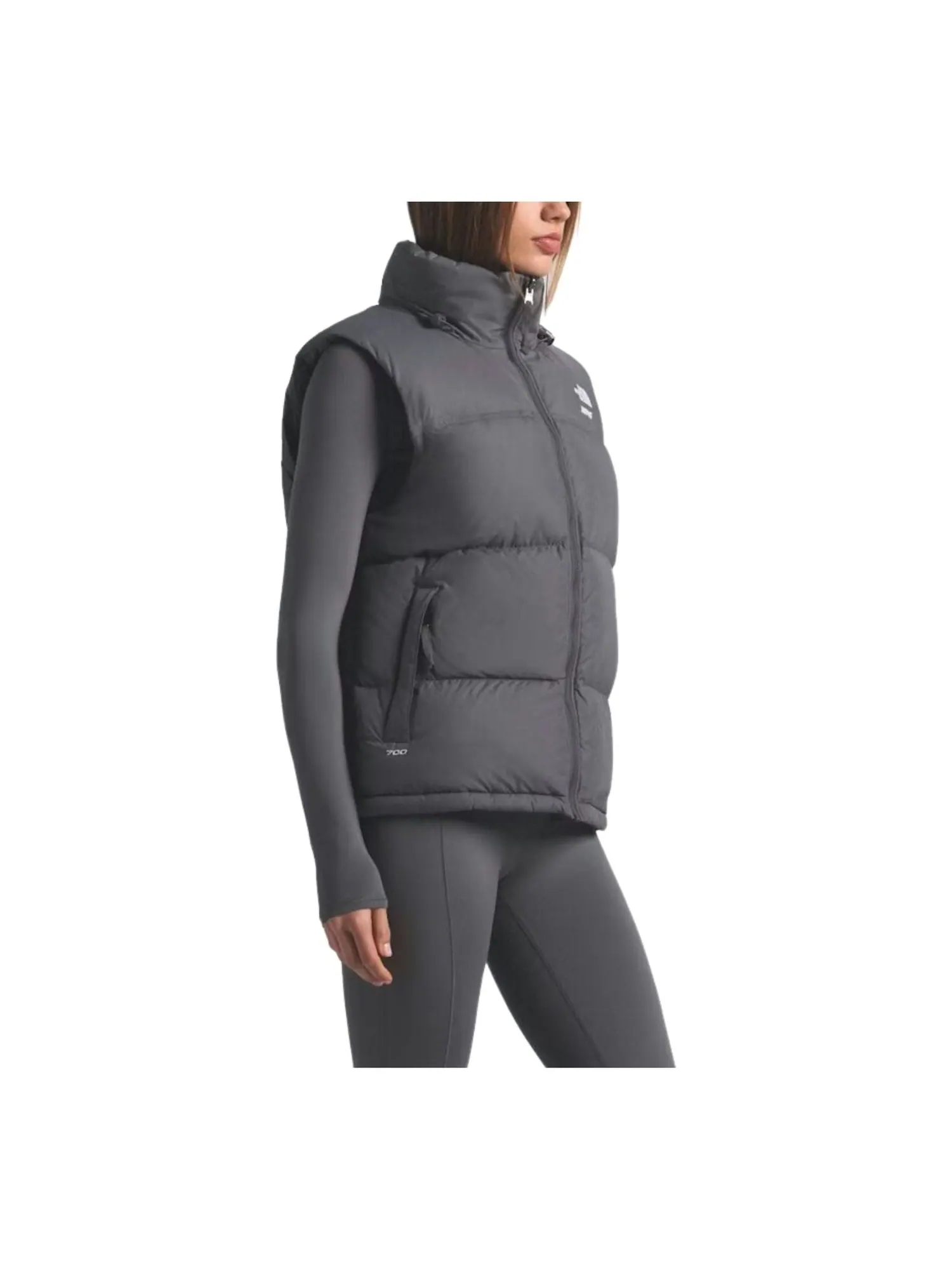 Жилет The North Face x SKIMS FW25 1996 Nuptse 'Gunmetal' — изображение 2 из 3, серый