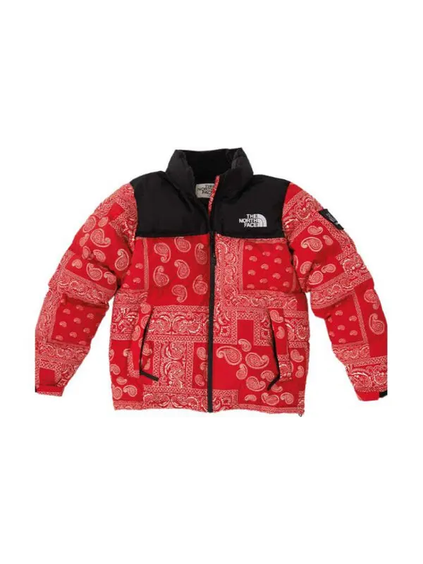 Куртка nuptse down jacket 'red' The North Face — изображение 2 из 3, красный