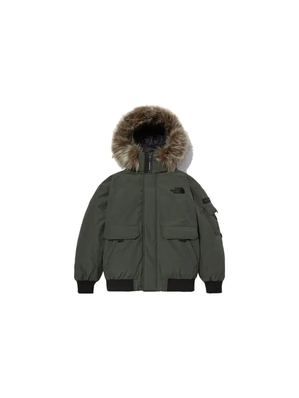 Куртка logo polar air down bomber jacket 'olivegreen' The North Face — изображение 2 из 3, оливковый зеленый