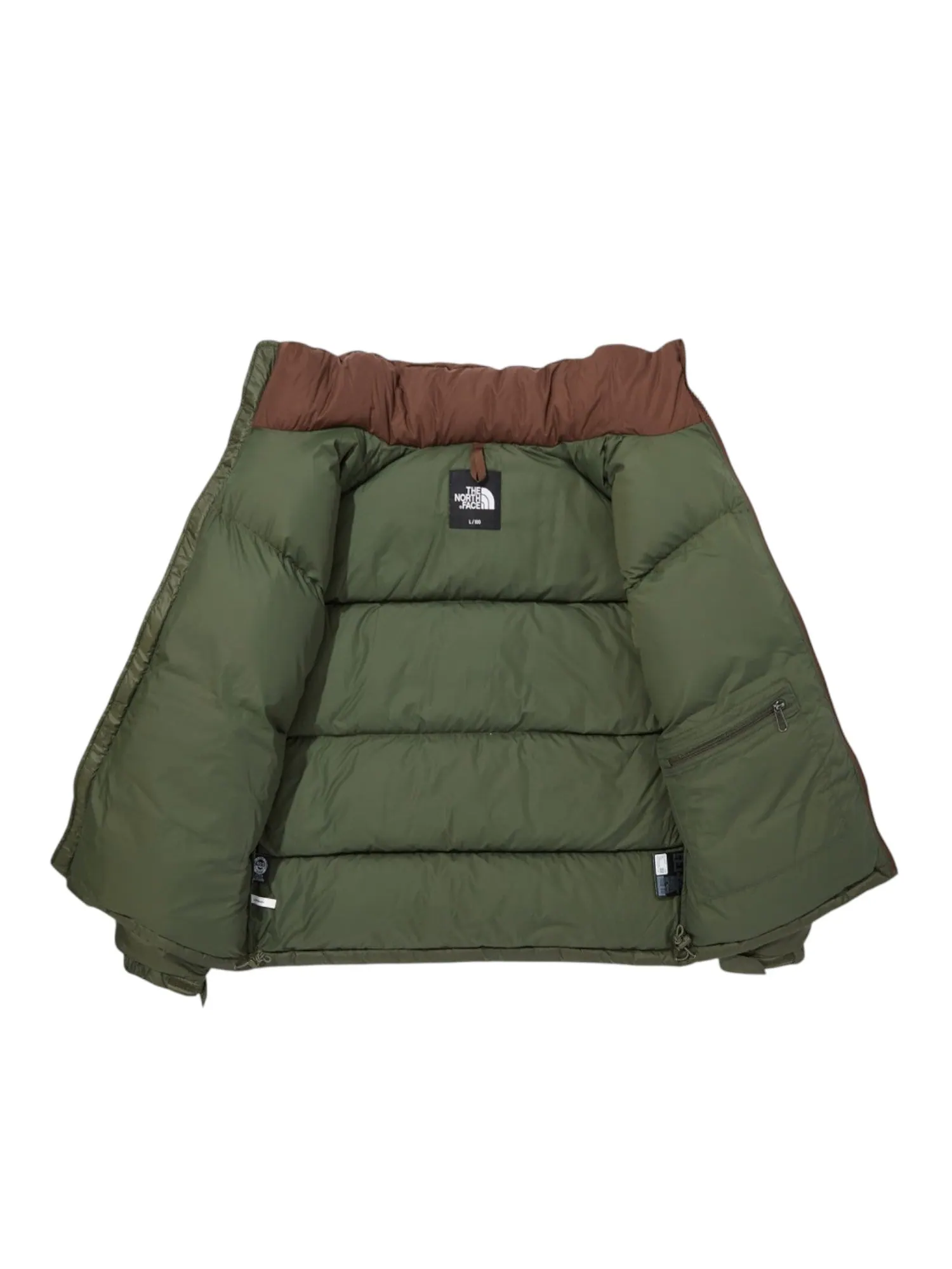 Куртка THE NORTH FACE 1996 Retro Nuptse Jacket Asia Sizing 'Green Dark Khaki' — изображение 3 из 3, зеленый
