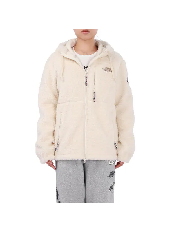 Куртка fleece hoodie jacket 'white' The North Face — изображение 4 из 4, белый