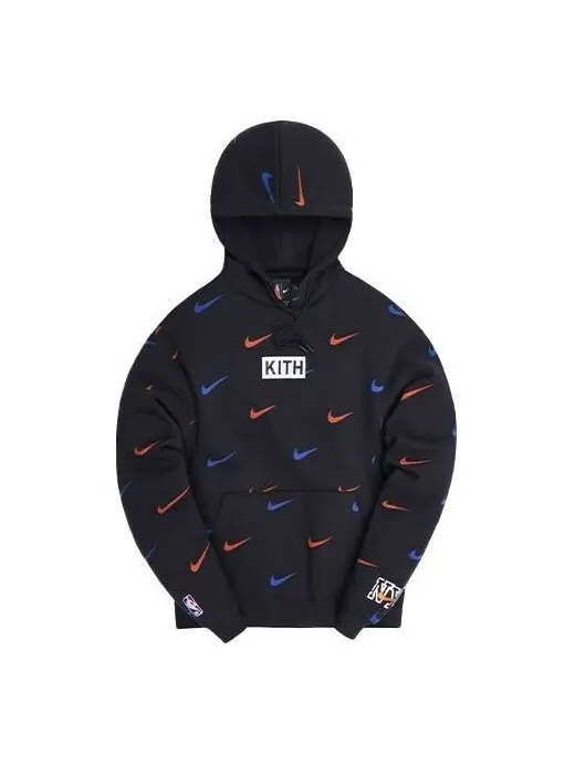 Толстовка x nike new york knicks aop hoodie 'black' Kith — изображение 1 из 4, черный