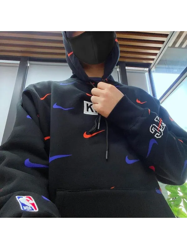 Толстовка x nike new york knicks aop hoodie 'black' Kith — изображение 4 из 4, черный