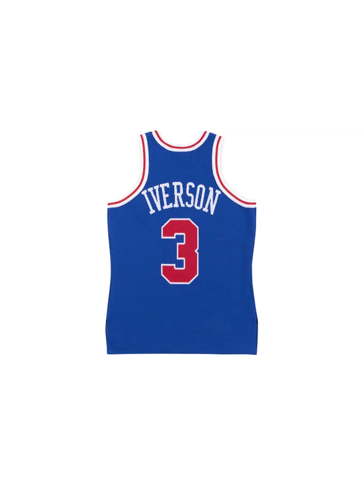 Баскетбольное джерси Mitchell & Ness NBA x CLOT AU 96-97 76 3 — изображение 2 из 2, синий