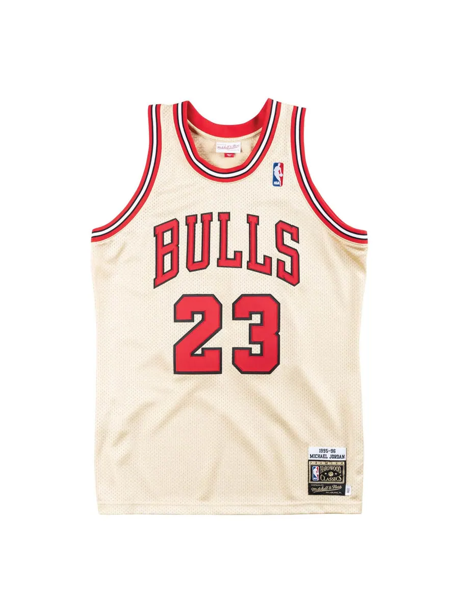 Джерси Mitchell & Ness NBA Chicago Bulls 1995/96 Premium Gold Jersey 'Michael Jordan 23' — изображение 1 из 3, золото