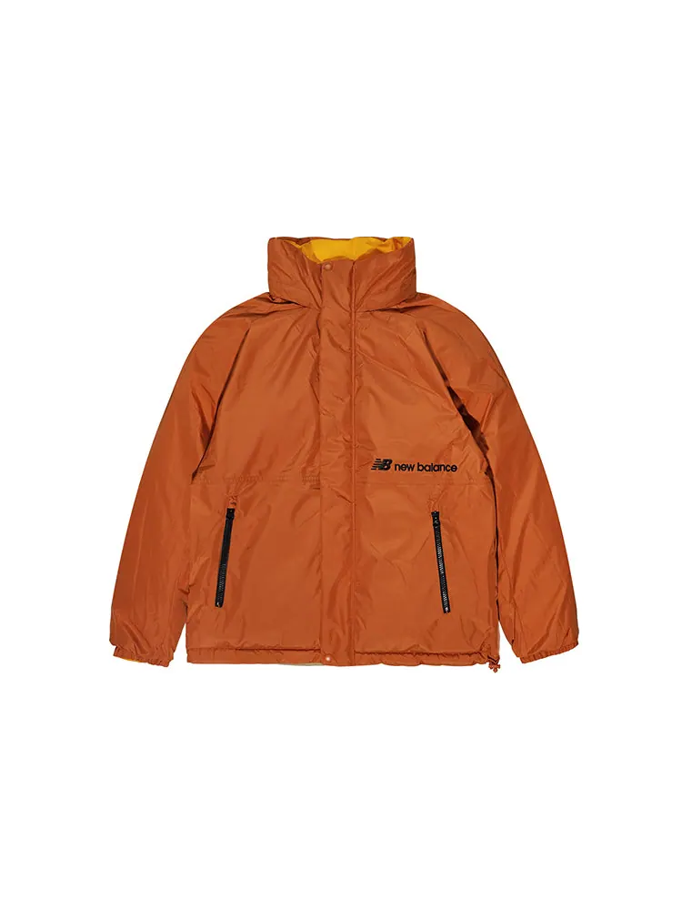 Куртка New Balance Classic Reversible Puffer Jacket 'Orange Brown' — изображение 3 из 8, оранжевый