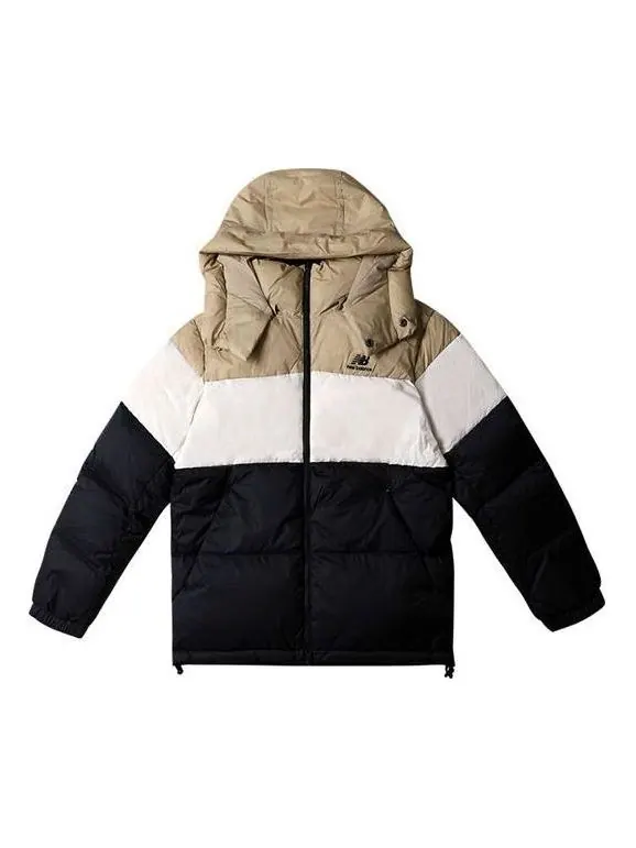 Куртка New Balance Reversible Down Jacket 'Beige White Black' — изображение 1 из 1, бежевый