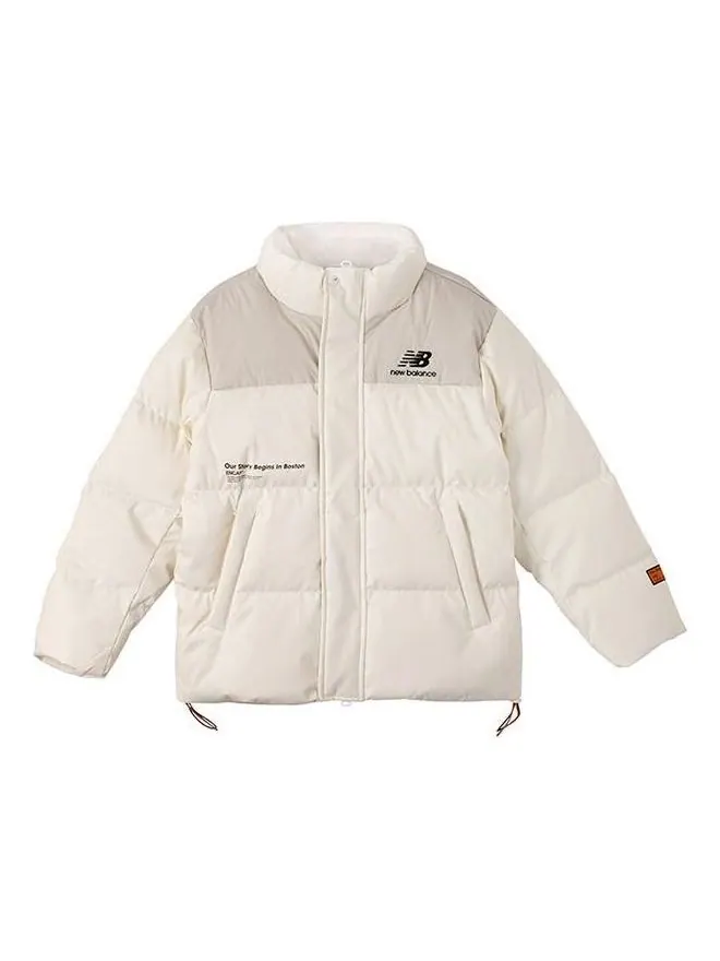 Куртка New Balance Winter Windproof Outdoor Down Jacket 'White Black' — изображение 1 из 4, белый