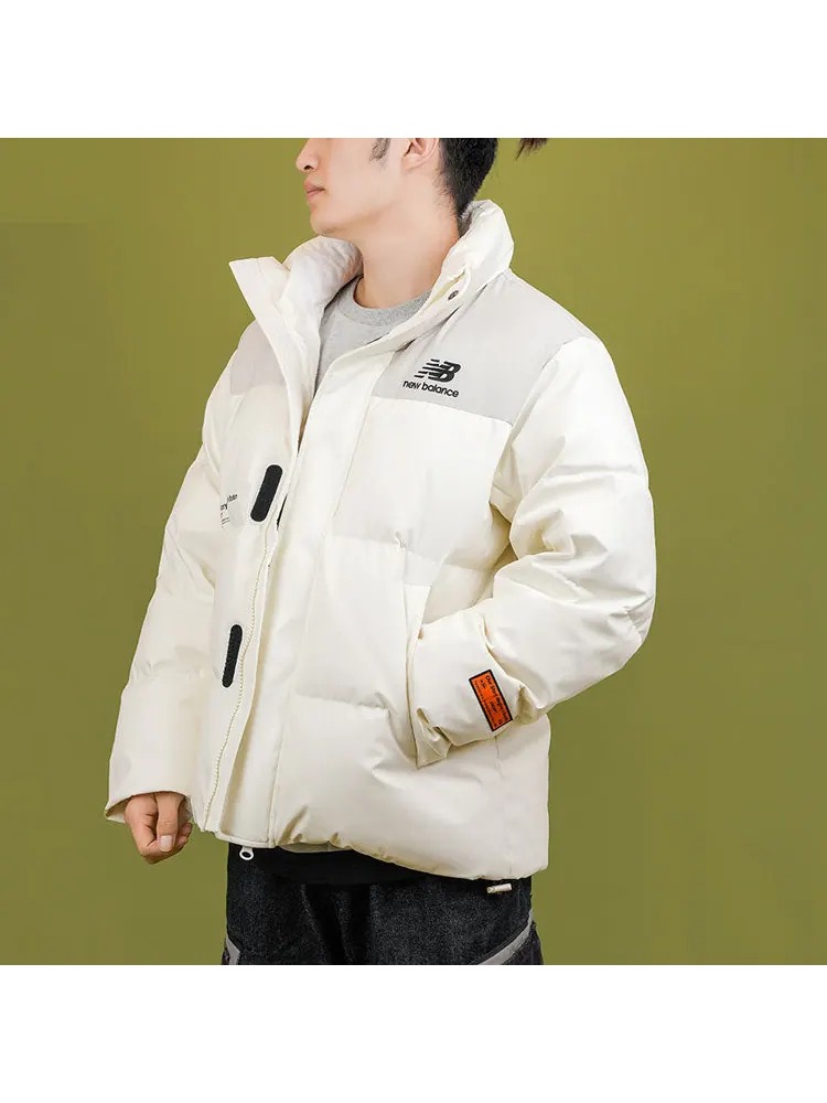 Куртка New Balance Winter Windproof Outdoor Down Jacket 'White Black' — изображение 3 из 4, белый