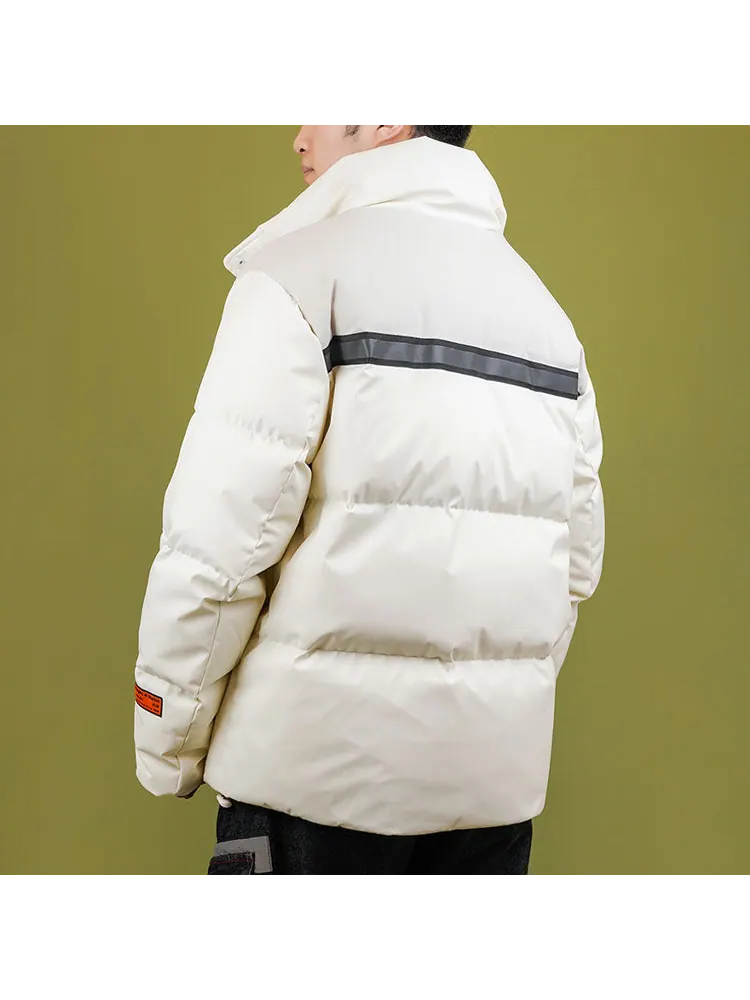 Куртка New Balance Winter Windproof Outdoor Down Jacket 'White Black' — изображение 4 из 4, белый