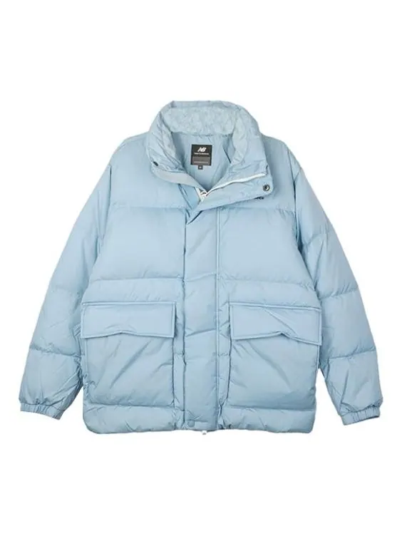 Куртка New Balance Essentials Puffer Jacket 'Blue' — изображение 1 из 2, синий