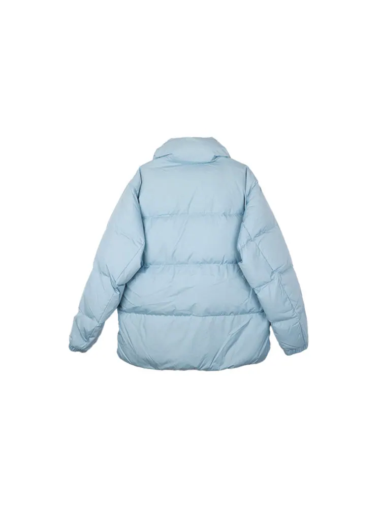 Куртка New Balance Essentials Puffer Jacket 'Blue' — изображение 2 из 2, синий