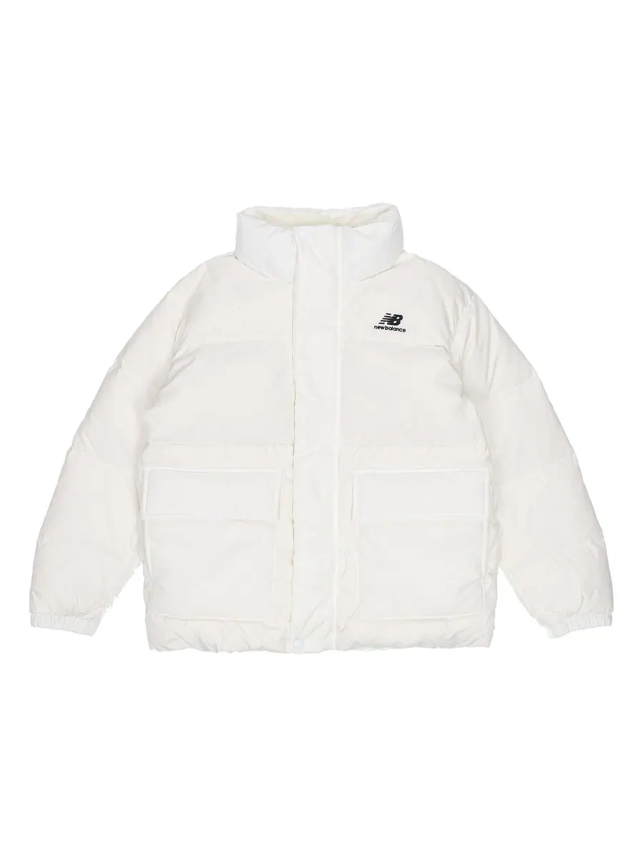 Куртка New Balance Essential Logo Puffer Jacket 'White' — изображение 1 из 2, белый