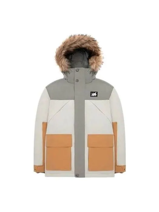 Куртка New Balance x Tyakasha Color Block Jacket 'Grey White Orange' — изображение 1 из 2, серый