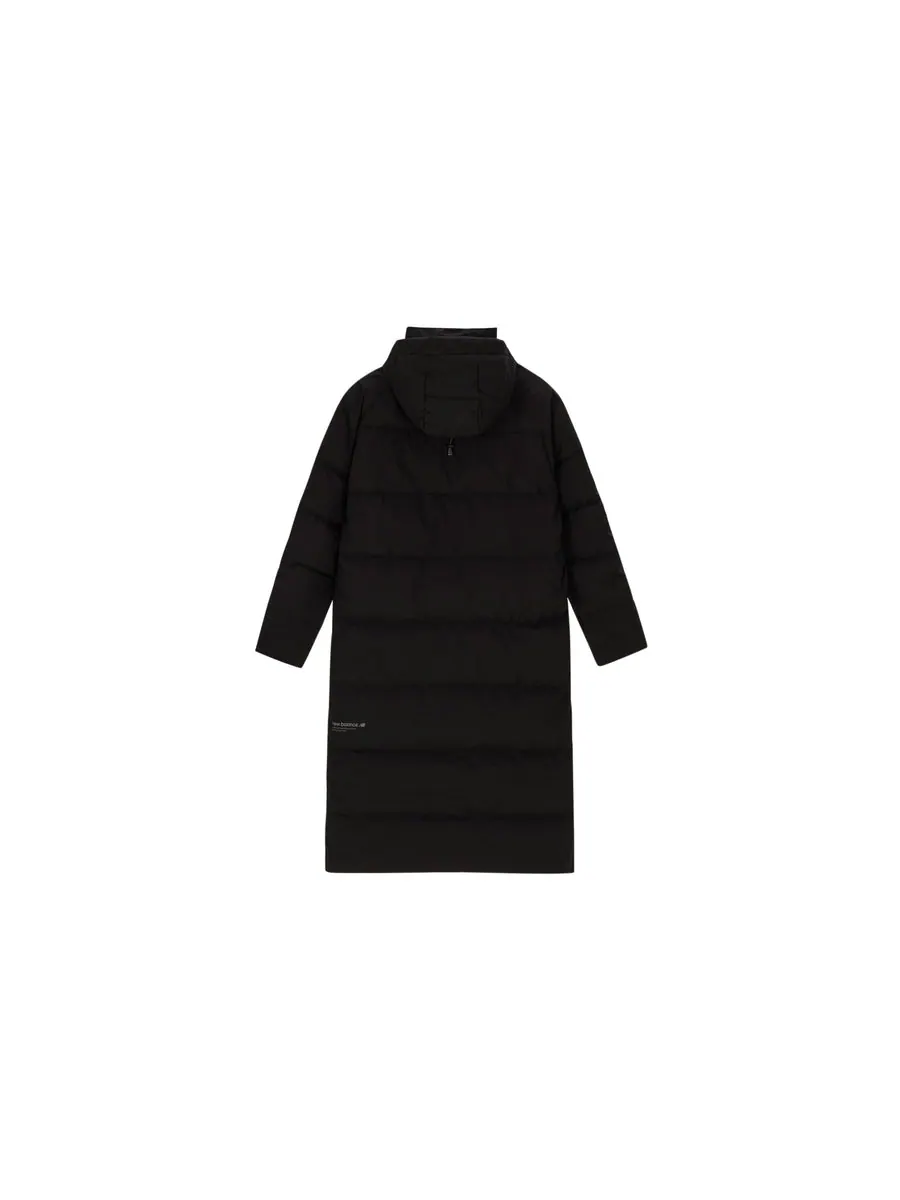 Куртка New Balance Lifestyle Long Puffer Jacket 'Black' — изображение 2 из 2, черный