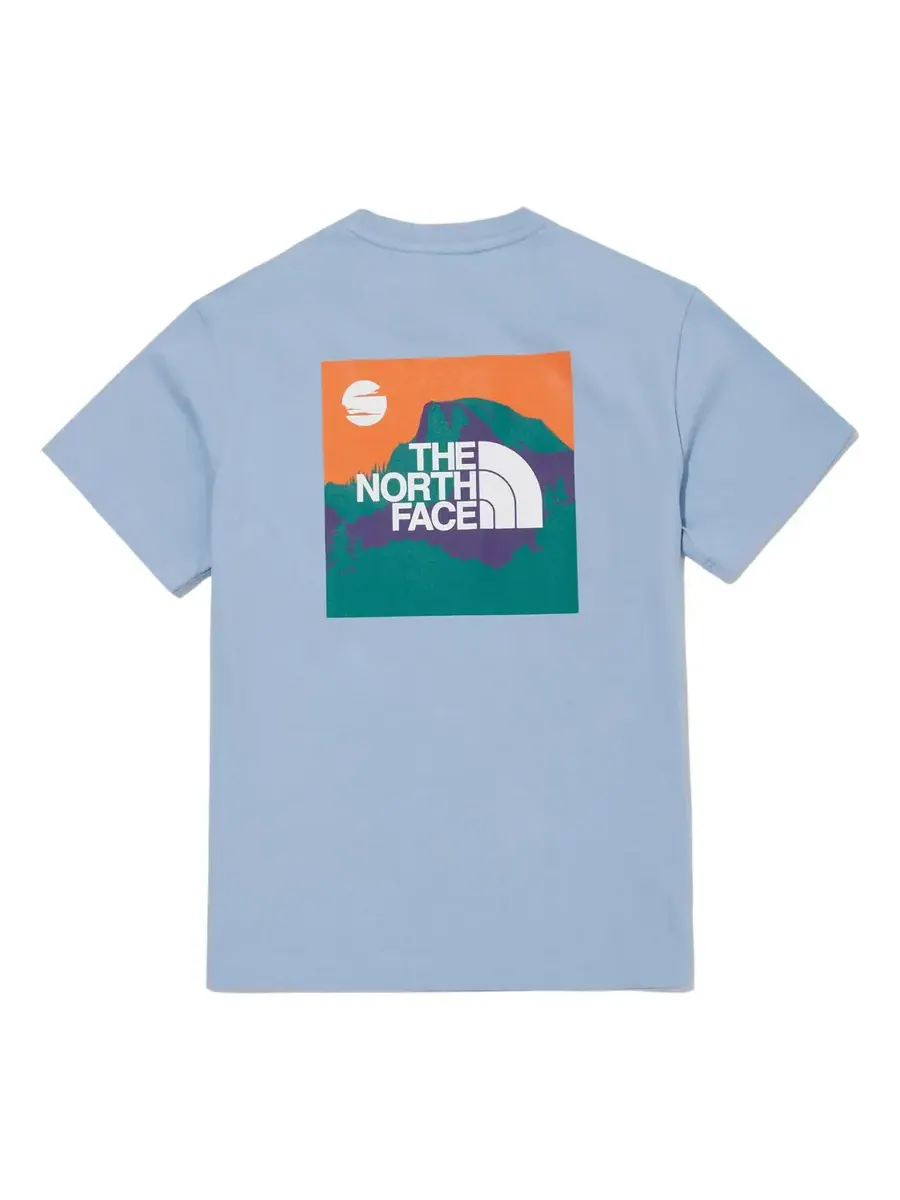 Футболка (WMNS) THE NORTH FACE Graphic T-shirt 'Blue' — изображение 1 из 3, синий