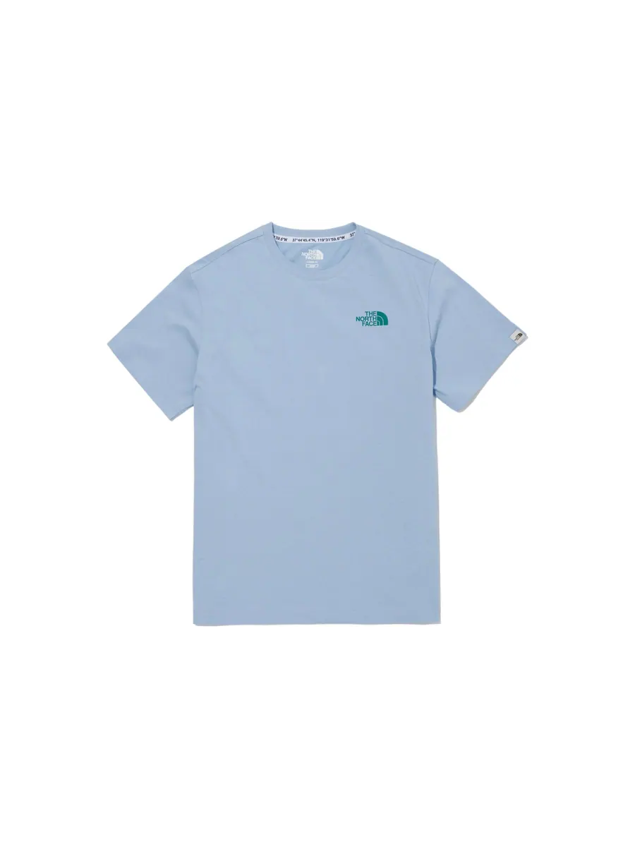 Футболка (WMNS) THE NORTH FACE Graphic T-shirt 'Blue' — изображение 3 из 3, синий