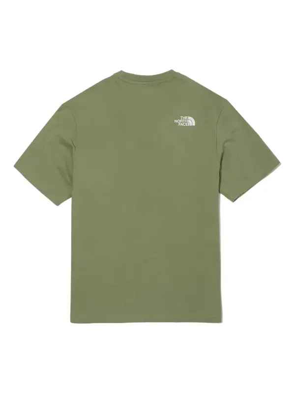 Футболка cotton overfit t-shirt 'green' The North Face — изображение 2 из 2, зеленый
