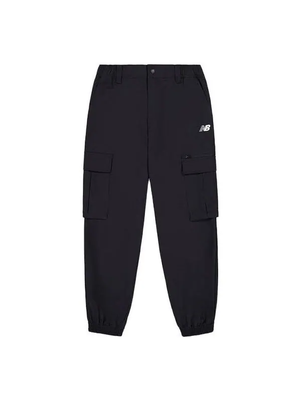 Штаны nb small logo тканые спортивные штаны New Balance — изображение 1 из 2, черный