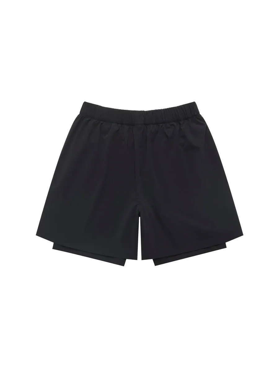 Спортивные шорты New Balance NB Logo 2 In 1 Short 'Black' — изображение 2 из 5, черный
