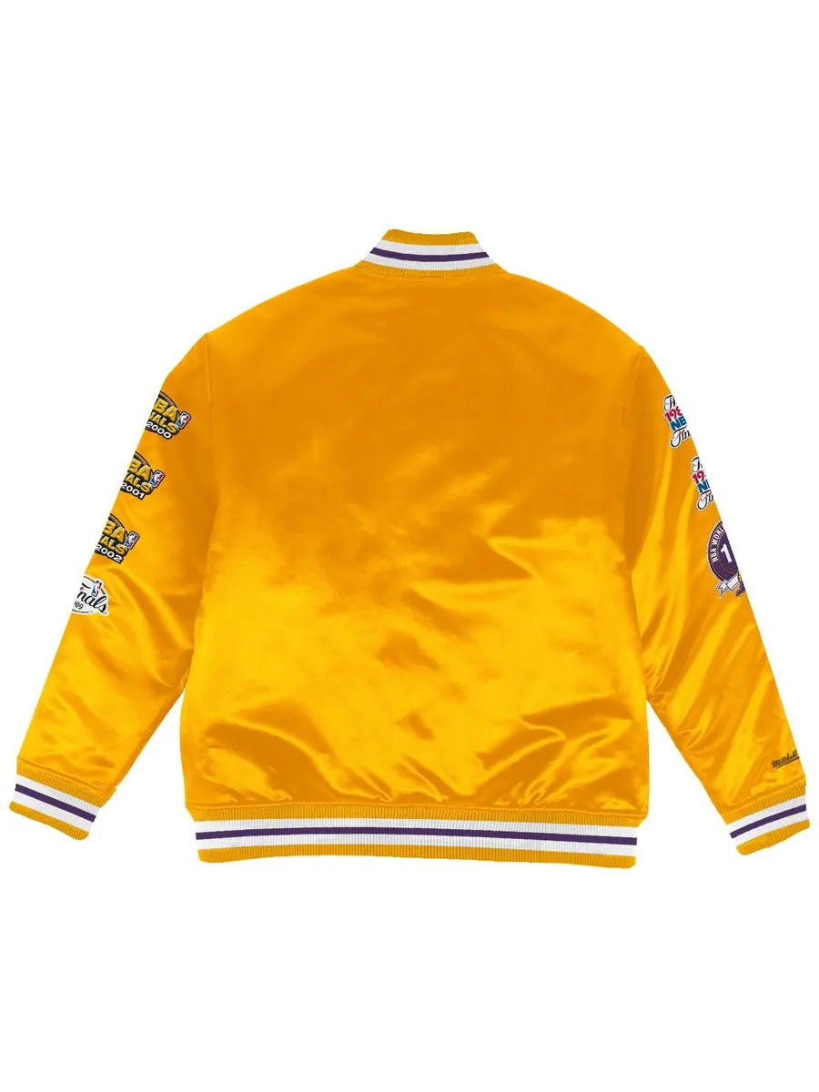 Куртка Mitchell & Ness NBA Champ City Satin Jacket Los Angeles Lakers 'Yellow' — изображение 2 из 2, желтый