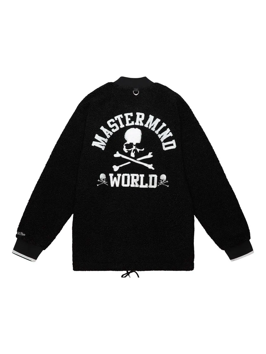 Куртка Mitchell & Ness x Mastermind Sherpa Jacket 'Black' — изображение 2 из 2, черный
