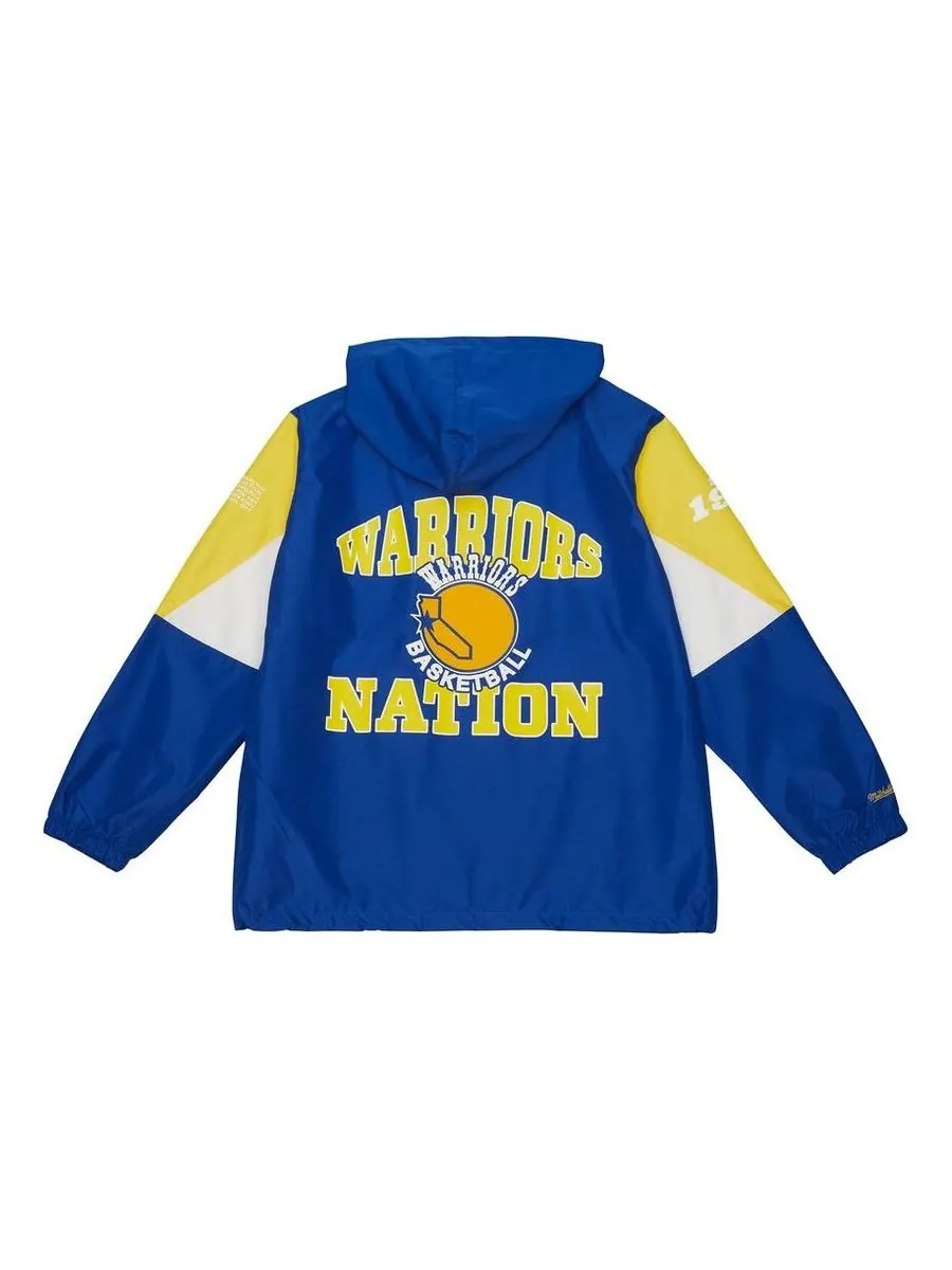 Куртка Mitchell & Ness x NBA Team Origins Anorak Quarter-Zip Pullover Hoodie 'Royal Golden State Warriors', синий