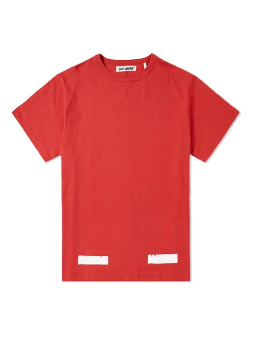Футболка brushed diagonal s/s t-shirt Off-White — изображение 1 из 4, красный