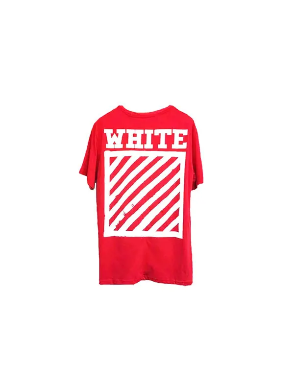 Футболка brushed diagonal s/s t-shirt Off-White — изображение 2 из 4, красный