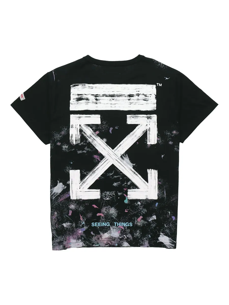 Футболка Off-White Seeing Things Washed T-Shirt 'Black' — изображение 1 из 4, черный
