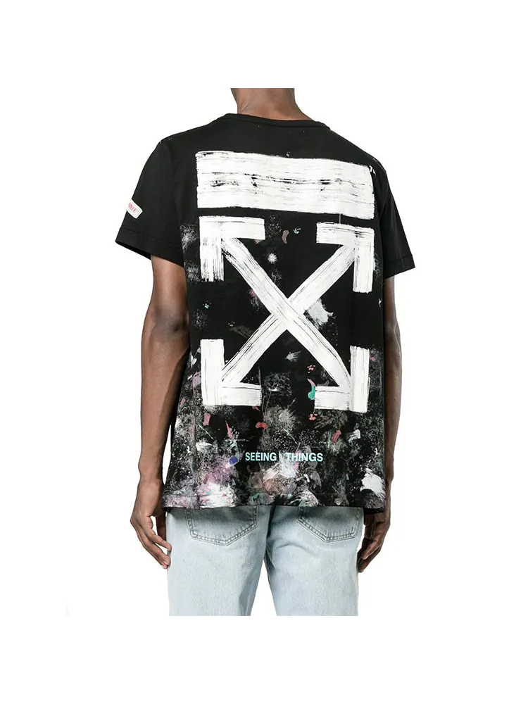 Футболка Off-White Seeing Things Washed T-Shirt 'Black' — изображение 4 из 4, черный
