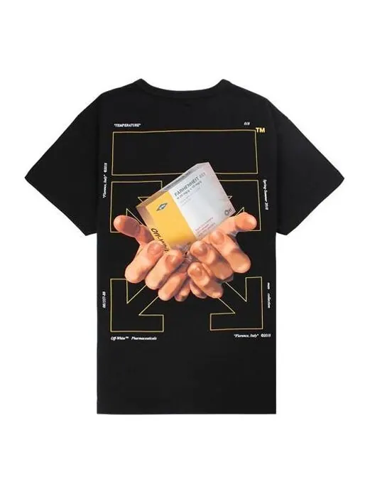 Футболка basic logo pill box short sleeve Off-White — изображение 1 из 4, черный