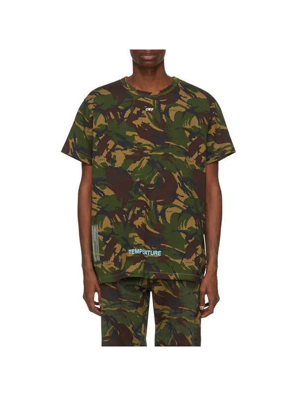 Футболка green camouflage arrows short sleeve Off-White — изображение 3 из 4, камуфляж