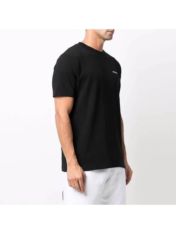 Футболка arrow logo pattern short sleeve slim fit version black Off-White — изображение 4 из 4, черный/белый