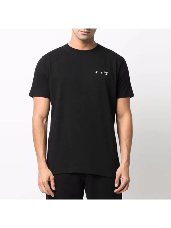 Футболка men's solid color caravaggio arrow short sleeve black t-shirt Off-White — изображение 2 из 4, черный