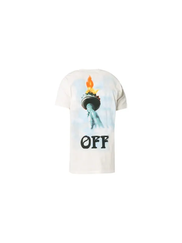 Футболка ss19 liberty cotton short sleeve Off-White — изображение 2 из 4, белый