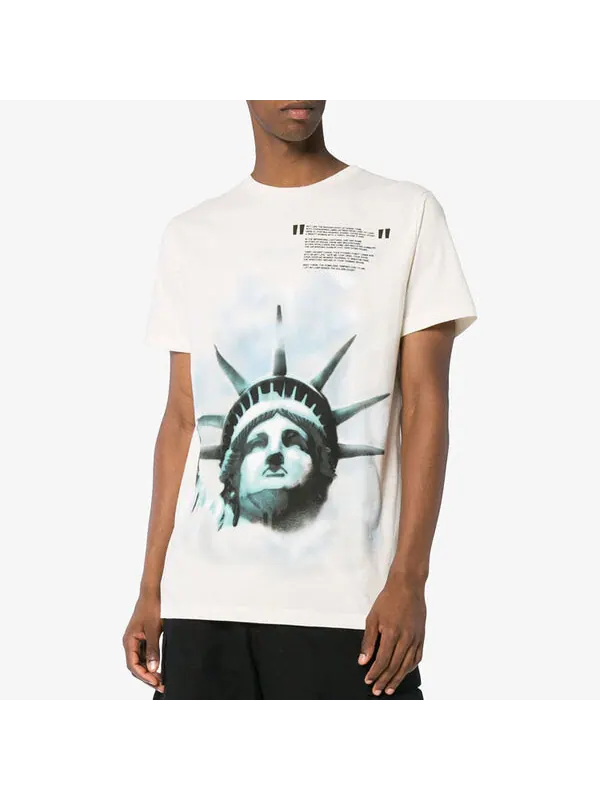 Футболка ss19 liberty cotton short sleeve Off-White — изображение 4 из 4, белый