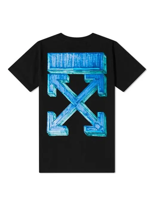 Футболка fw20 marker arrow printing normal version men black Off-White — изображение 1 из 4, черный