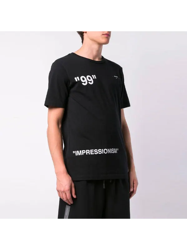 Футболка ice man short sleeve mens normal fit Off-White — изображение 3 из 4, черный