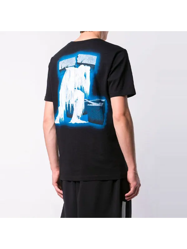 Футболка ice man short sleeve mens normal fit Off-White — изображение 4 из 4, черный