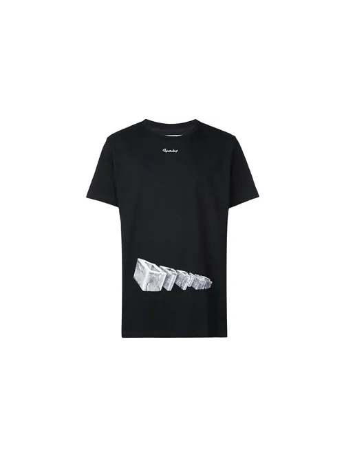 Футболка 3d printing cotton short sleeve black Off-White — изображение 2 из 4, черный