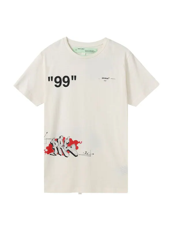Футболка graffiti printing short sleeve white Off-White — изображение 1 из 4, белый