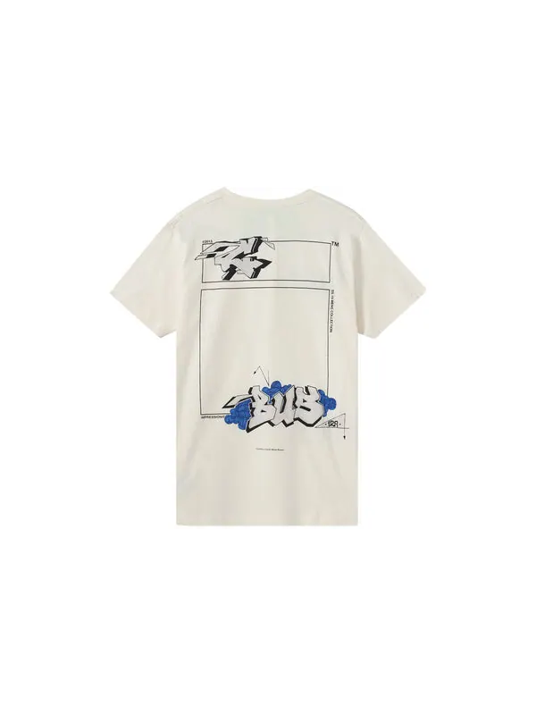 Футболка graffiti printing short sleeve white Off-White — изображение 2 из 4, белый