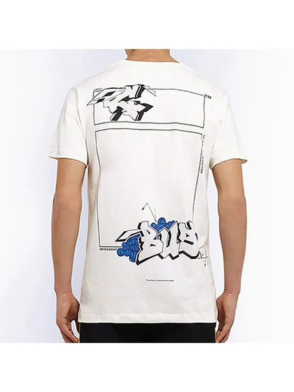 Футболка graffiti printing short sleeve white Off-White — изображение 4 из 4, белый