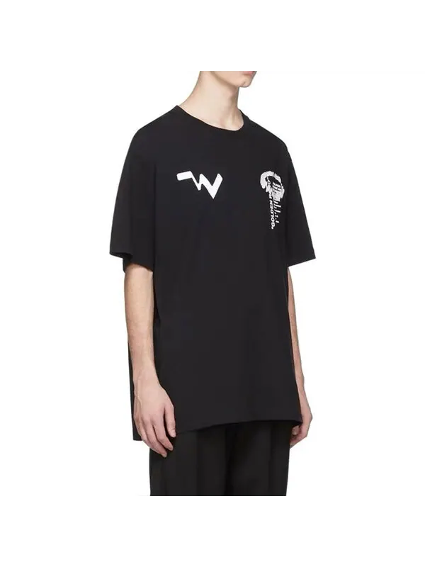 Футболка virgil abloh men's black low res black Off-White — изображение 4 из 4, черный