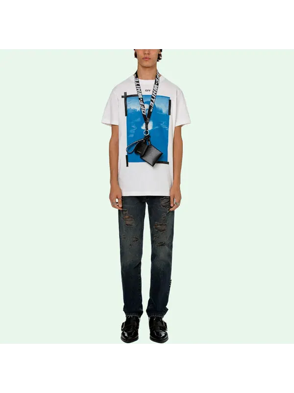 Футболка ss21 pattern printing short sleeve white Off-White — изображение 3 из 4, белый