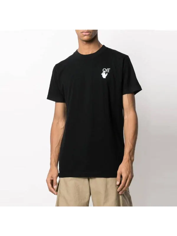 Футболка ss21 logo arrow printing pattern cotton short sleeve black Off-White — изображение 3 из 4, черный